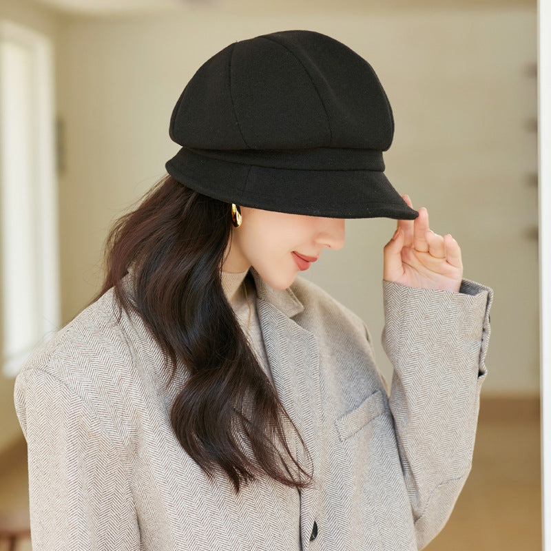 Temperament Solid Color Hat Fashion Literature
