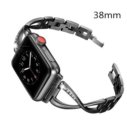 Compatible with Apple, Women Watch Band For Watch Bands 38mm 42mm Diamond Stainless Steel Bracelet For Iwatch Series 3 2 1 Bracelet