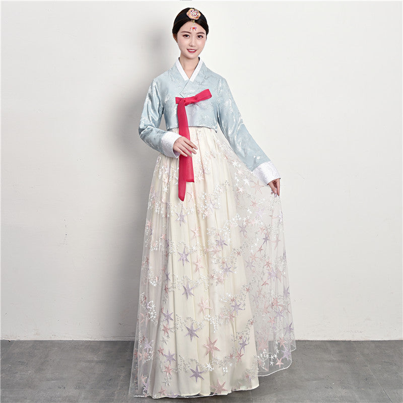 Traditional Court Korean Ethnic Dance Performance Dress