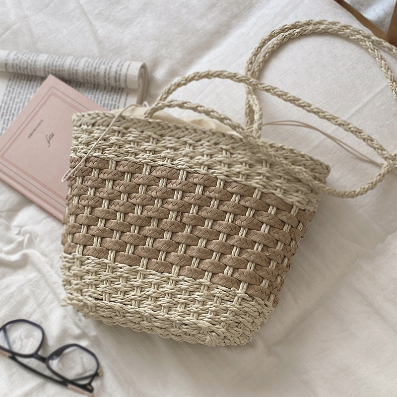 Fashion Single Shoulder Vegetable Basket Straw Bag