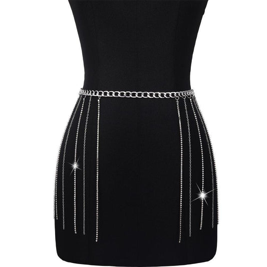 Simple Multi Chain Waist Decoration