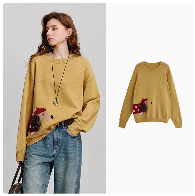 Sausage Dog Fairy Tale Style Sweater For Women