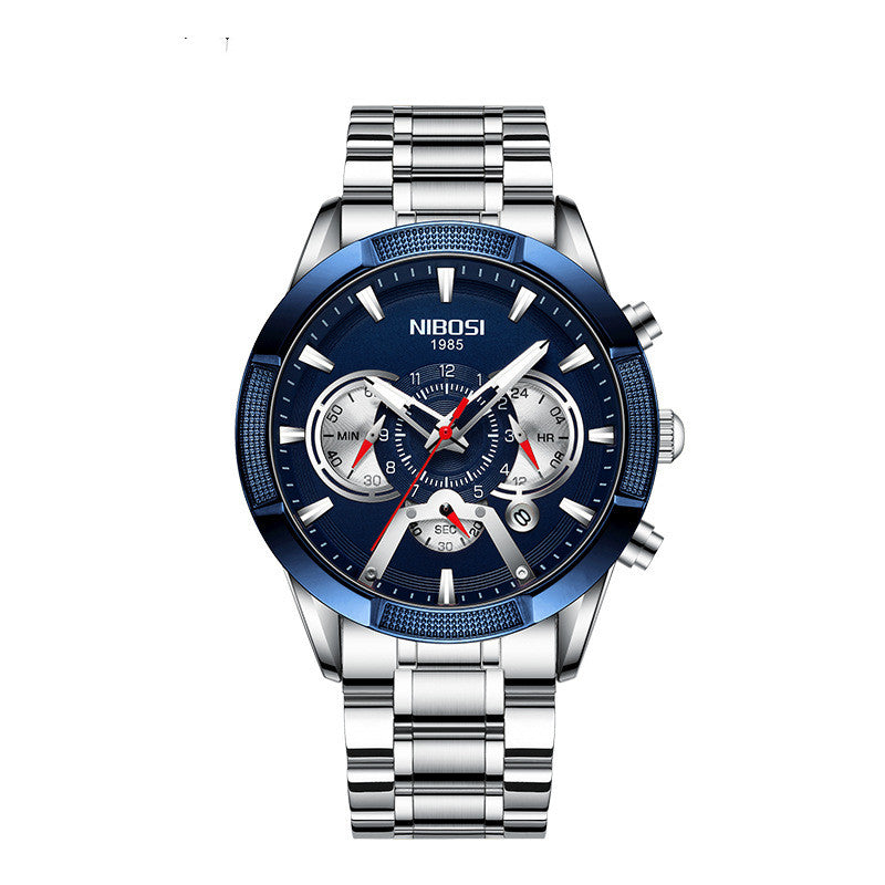 Nibosi waterproof luminous multifunctional men's watch