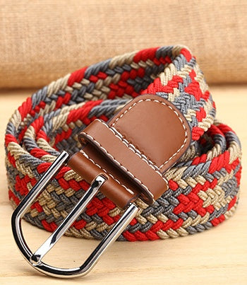 Elastic woven elastic men's belt
