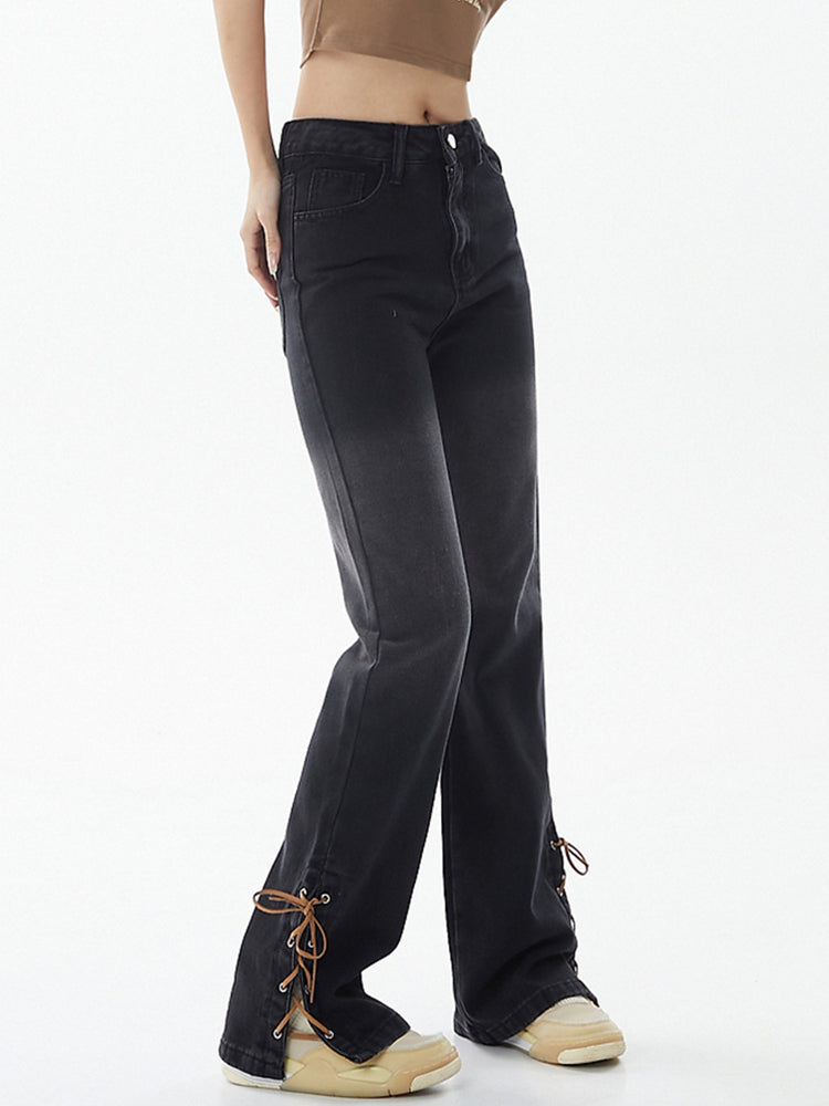 High Waist Slim Mopping Pants Trendy Ins