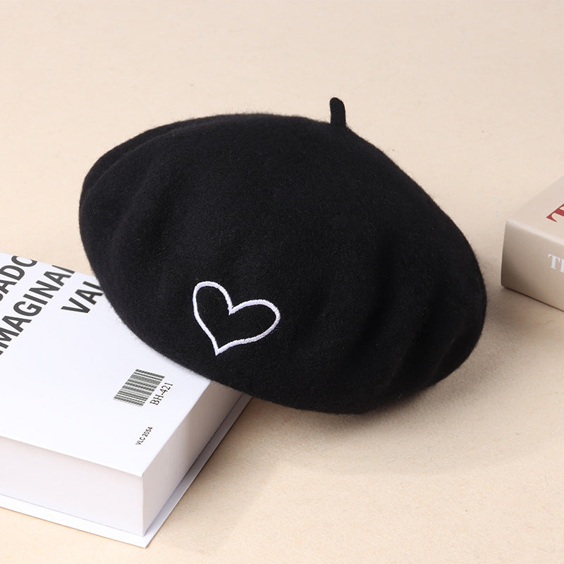 Wool Beret In Autumn And Winter