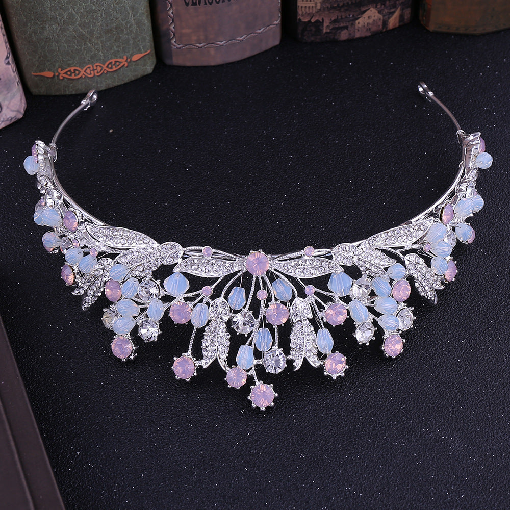 Baroque Vintage Rhinestone Crown Handmade