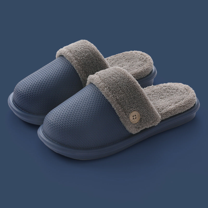 Home non-slip thick warm and comfortable EVA waterproof cotton slippers for men