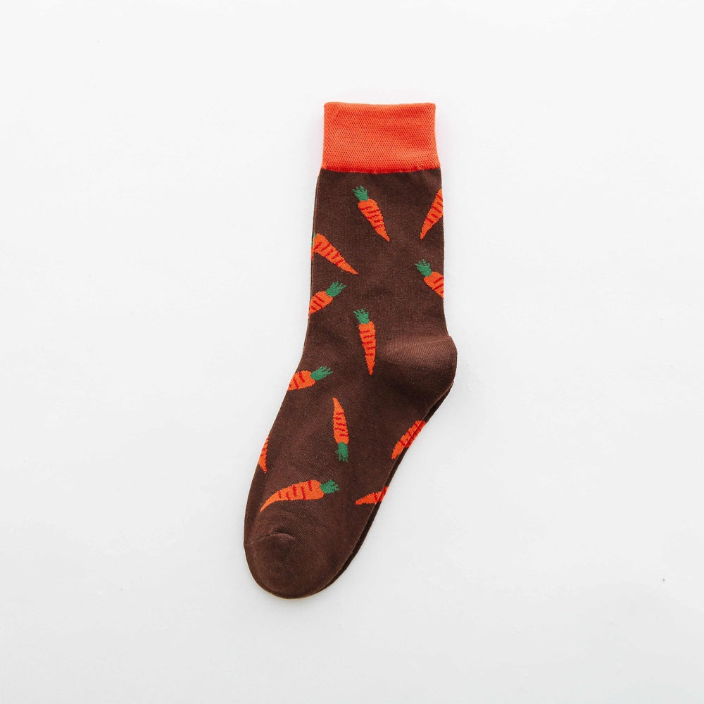 Fruit tube women's socks Jacquard cartoon Japanese women's socks