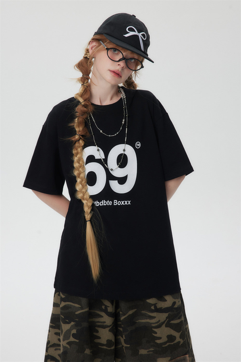 Women's Digital 69 Printed Short-sleeved T-shirt Street Fashion