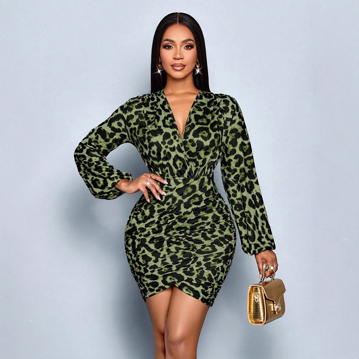 New Sexy Chic Printed Satin Skirt