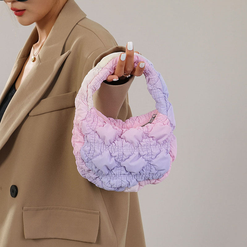 Large Capacity Cloud Bag Female Gradient Color Shoulder Messenger Bag