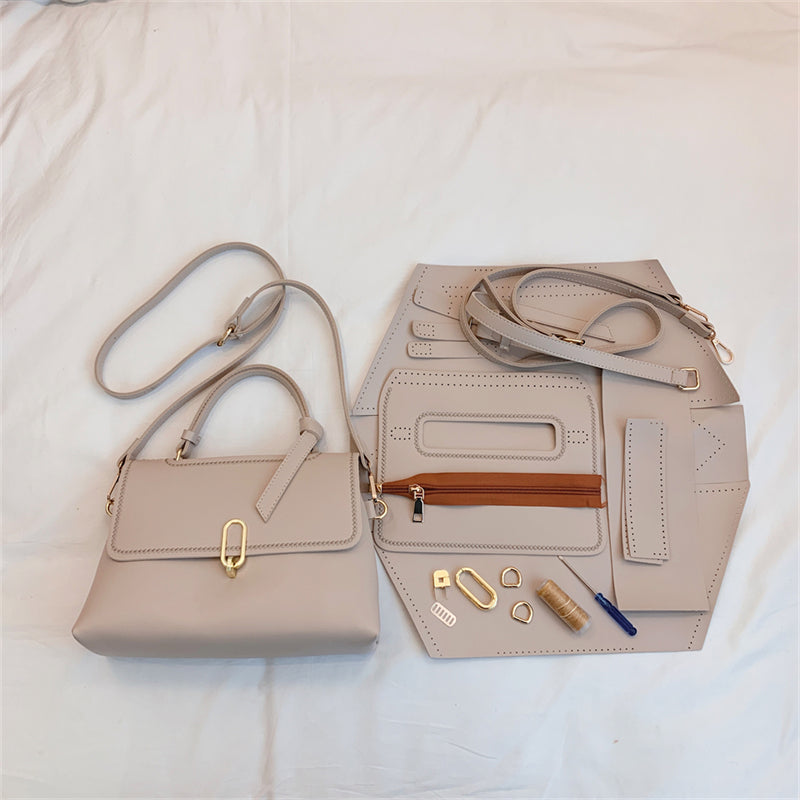 Lock Casual Shoulder Diy Hand Woven Bag