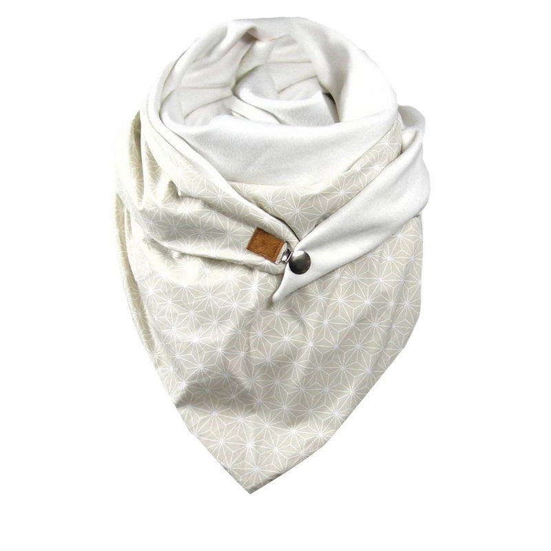 Padded Warm Shawl Printed Bib Scarf