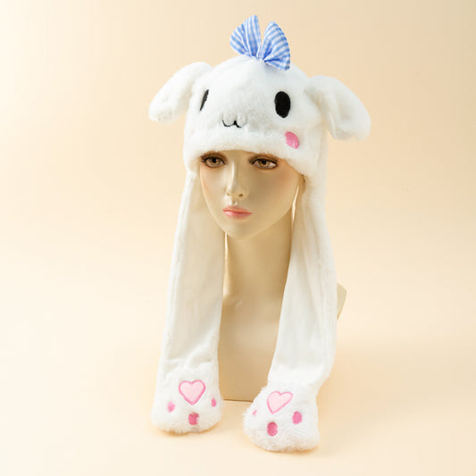 Autumn And Winter Cute Animal Plush Moving Ear Hat