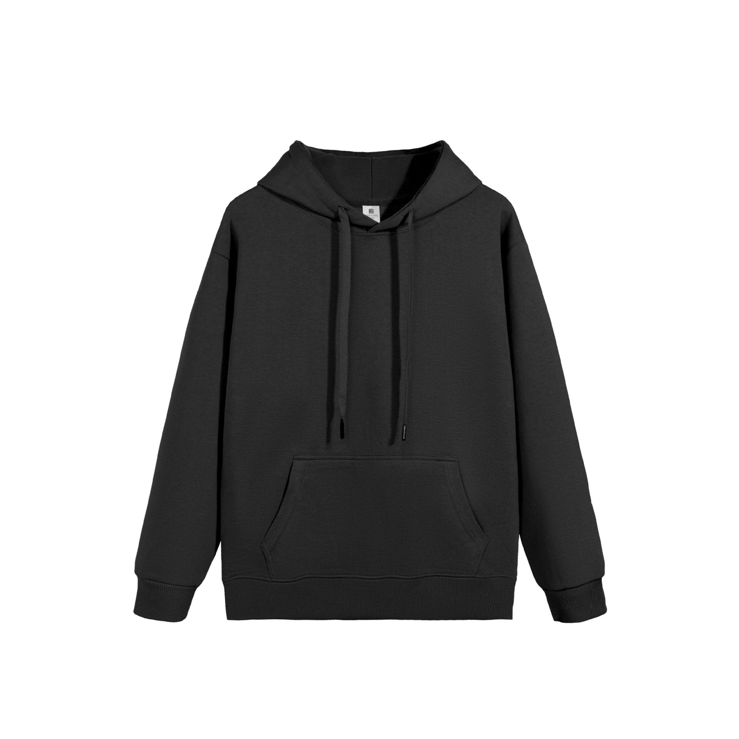 Ensfarvet dobbeltsidet sweater med hætte til kvinder