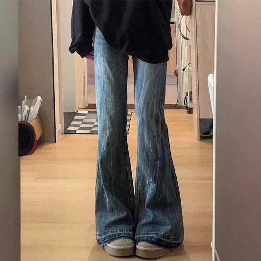 Chic Retro Bootcut Denim Jeans For Fall With A Premium Elevated Vibe