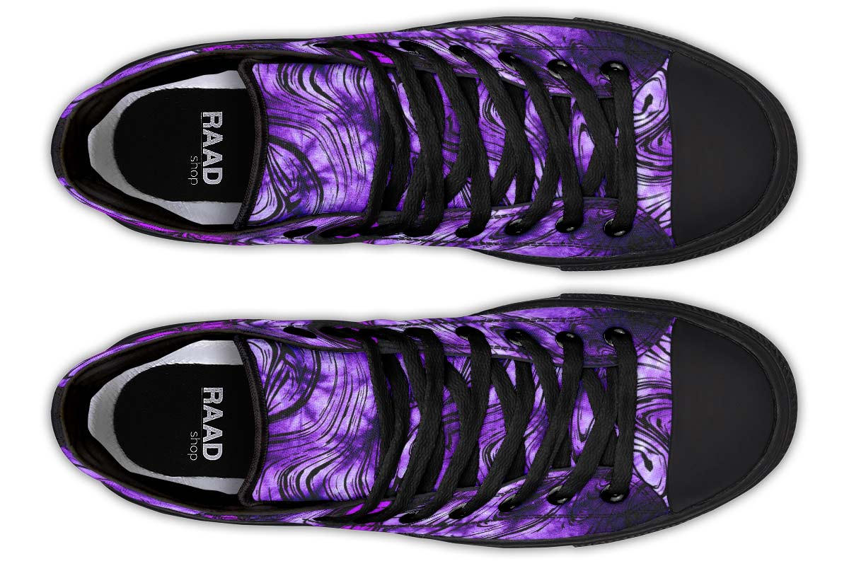 Men's And Women's Fashion Color Printing High-top Canvas Shoes