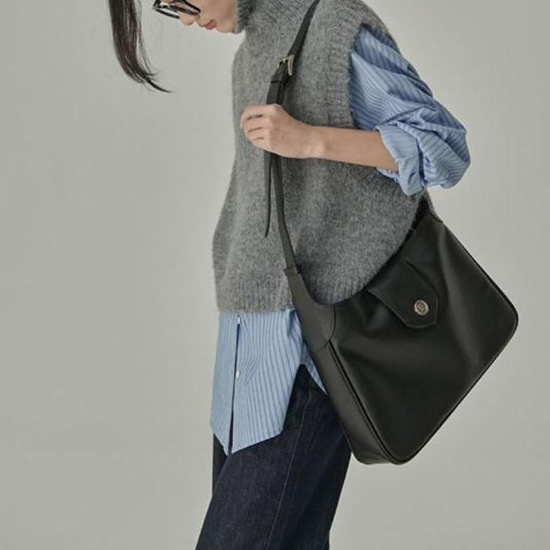 Design Sense Niche French Gray Vest Sweater