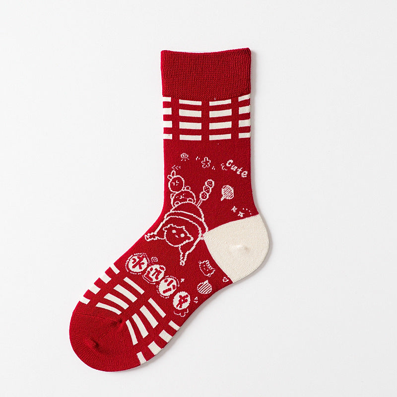 Personality Creative Color Trendy Socks Cartoon Candy Stockings