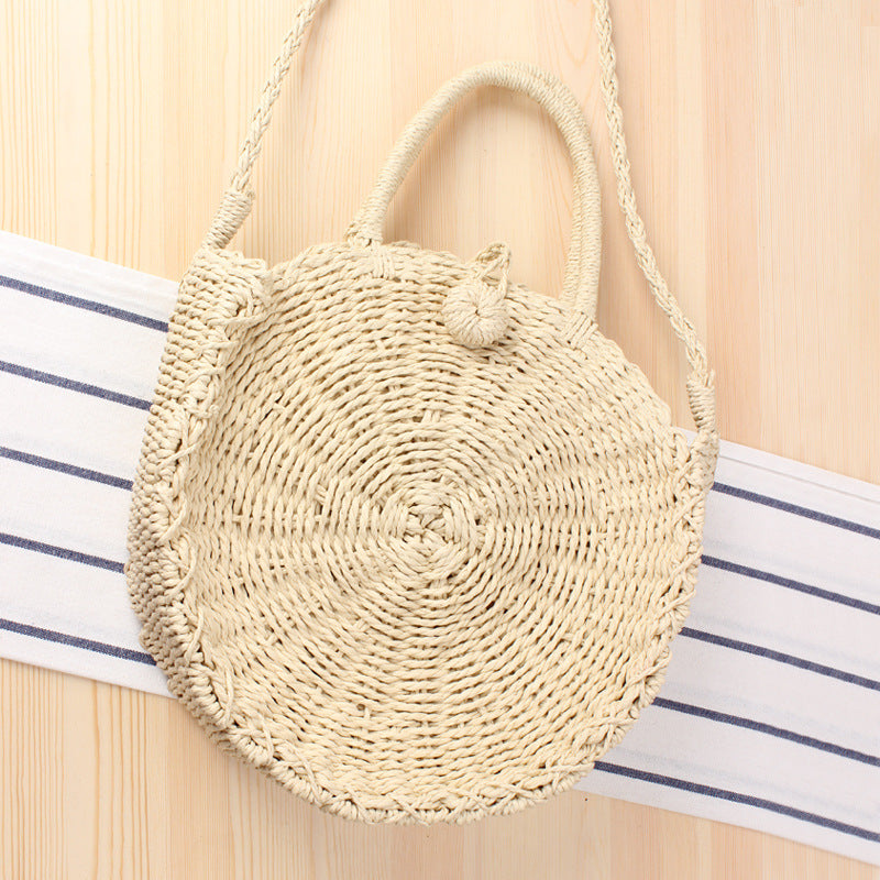 Vacation Beach Hand-woven Bag Round Hand