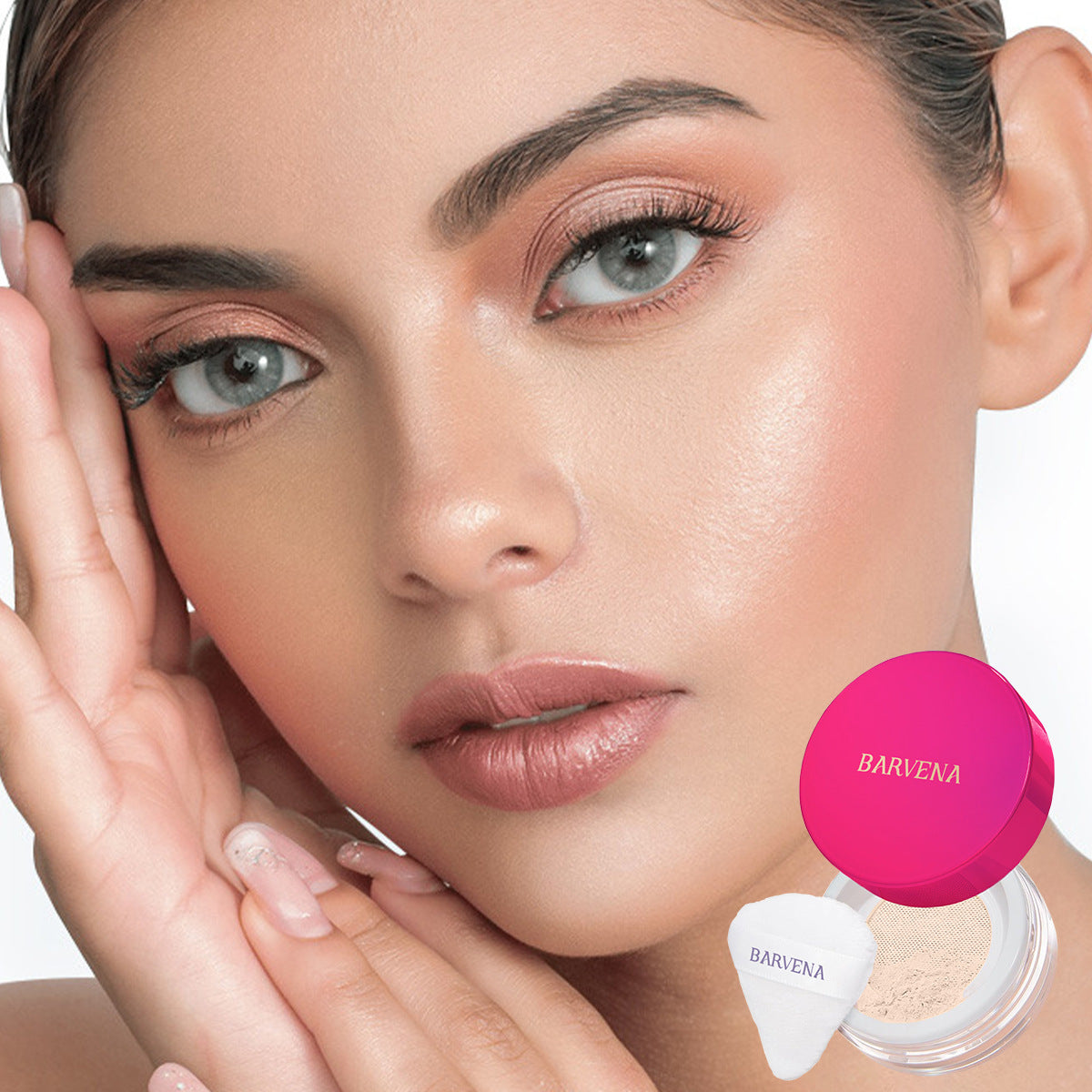 BARVENA Feather-Light Soft-Focus Setting PowderLong-Lasting Powder In A Compact Form