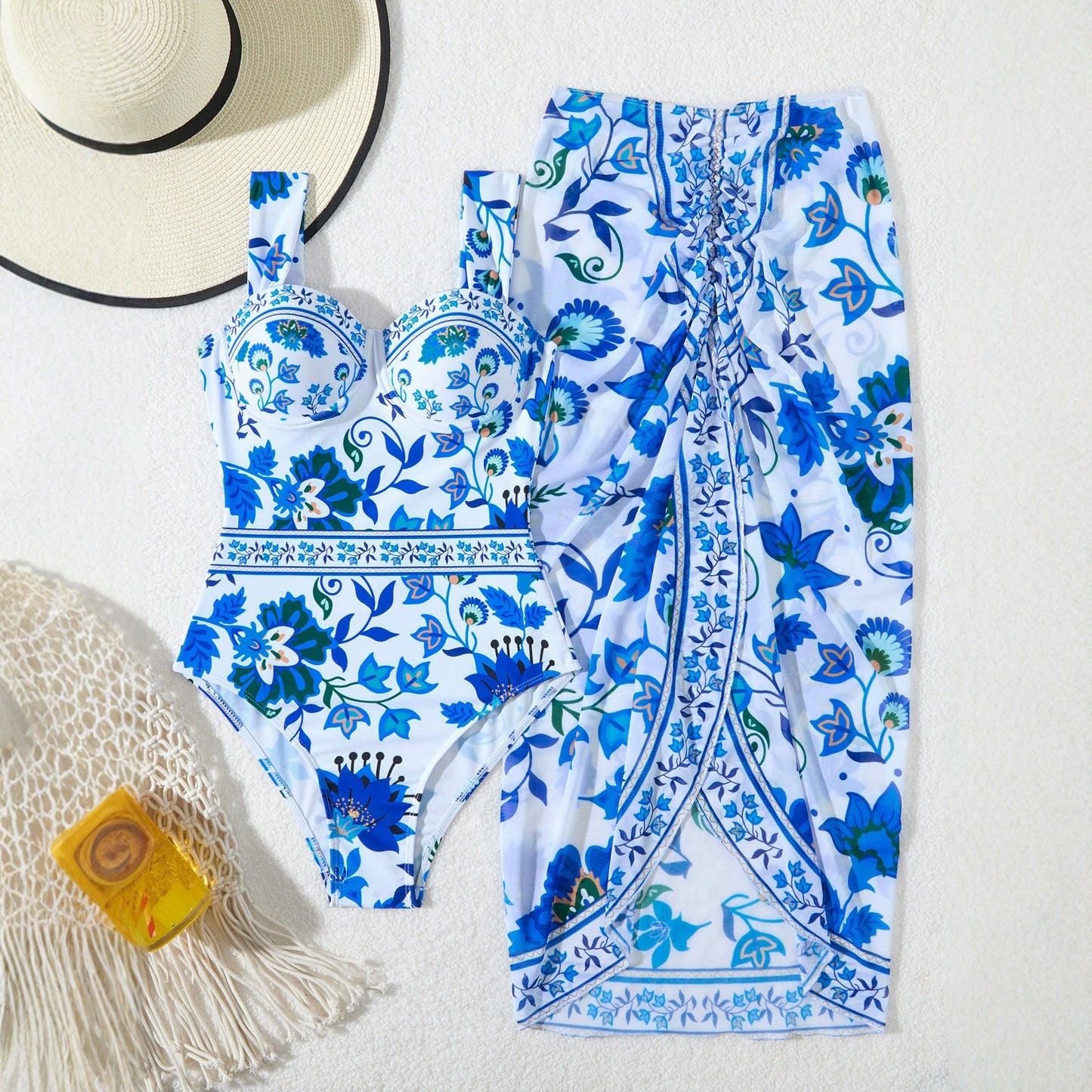 Sexy Printed Strap Bikini For Women