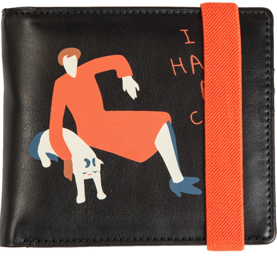 Elastic rope second generation printing short wallet