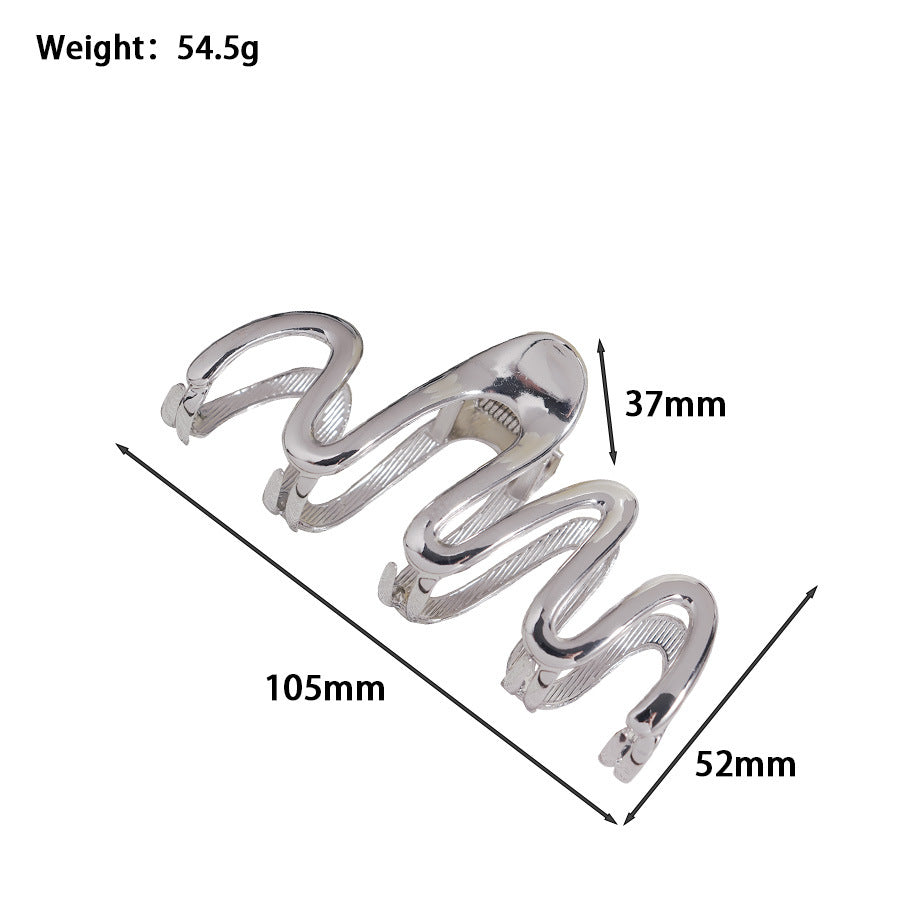 Silver Metal Barrettes Updo Hair Claw