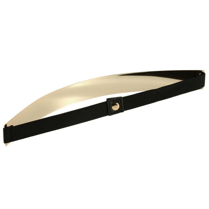 Gold Super Long Mirror Metal Simple Versatile Elastic Thin Ladies Belt