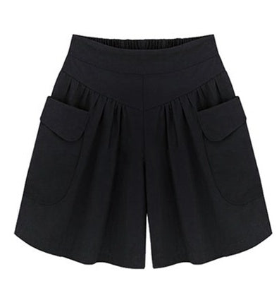 Plus gødnings XL kvinders fedt mm løse shorts sommer afslappet elastisk talje brede ben var tynde hotpants
