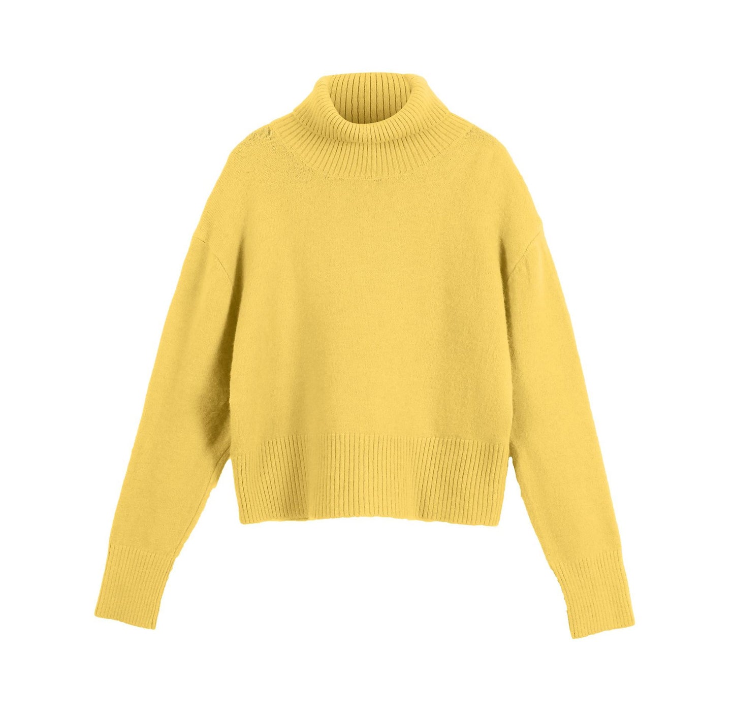 Women's Fashion High Collar Knitted Sweater Top