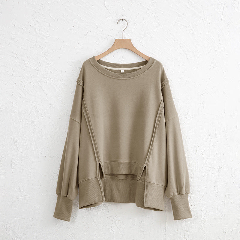 Female Loose And Irregular Niche Sweater Top