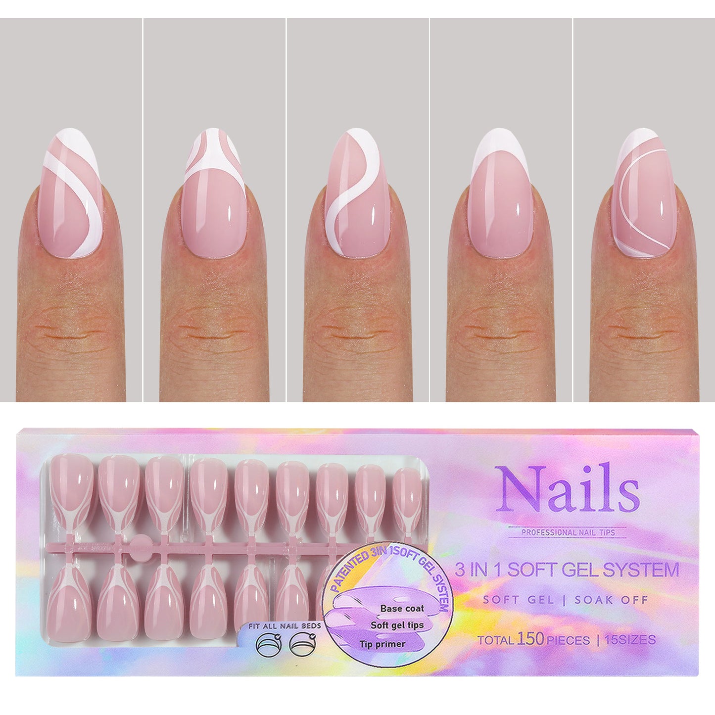 Manicure Wear Nail French Seamless Wear Nail Detachable