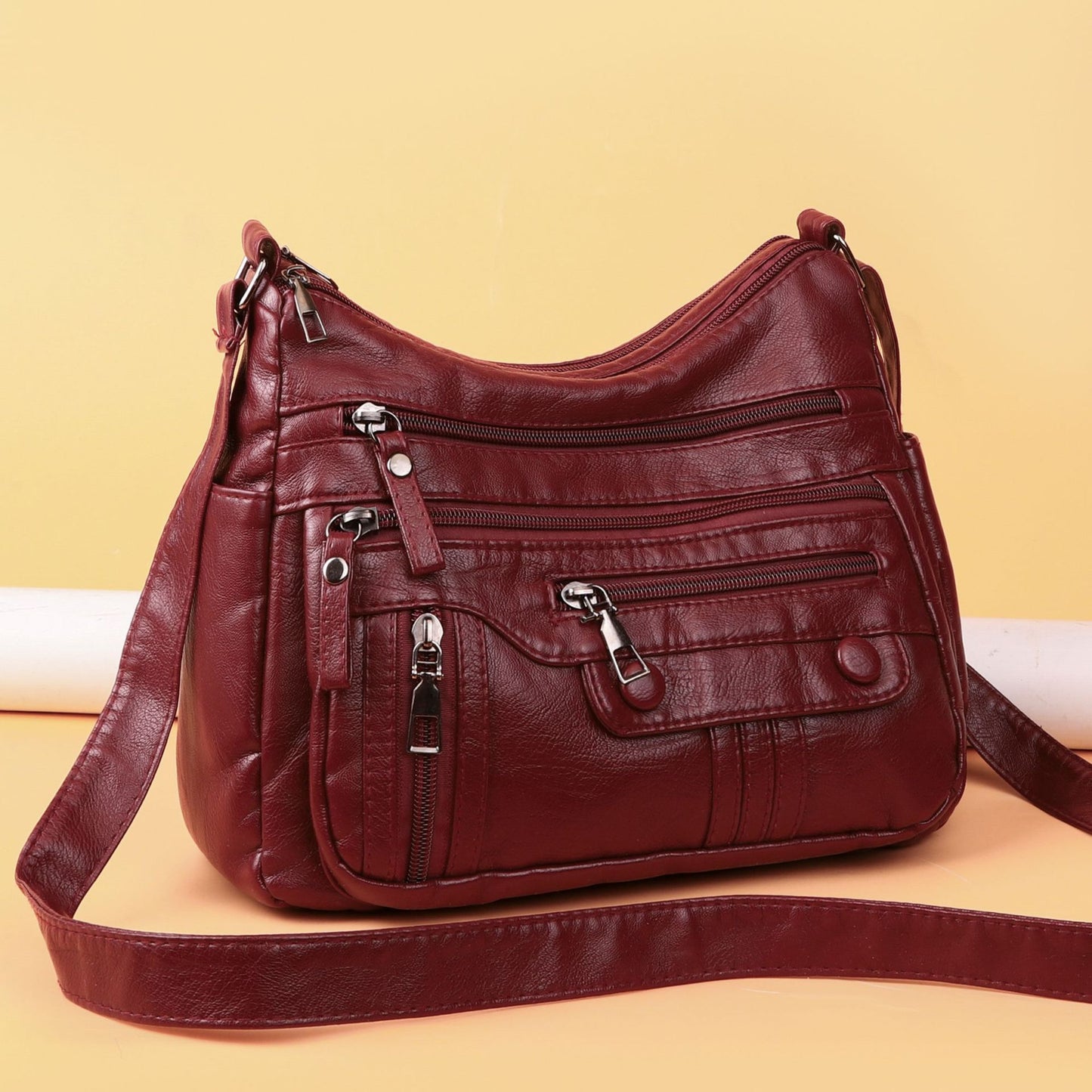 Skuldertaske i blødt læder til kvinder – smart og alsidig crossbody-taske