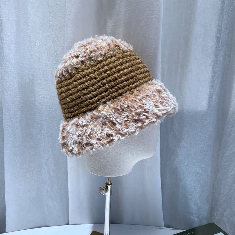Korean Version Plush Japanese Knitting Wool Fisherman Hat