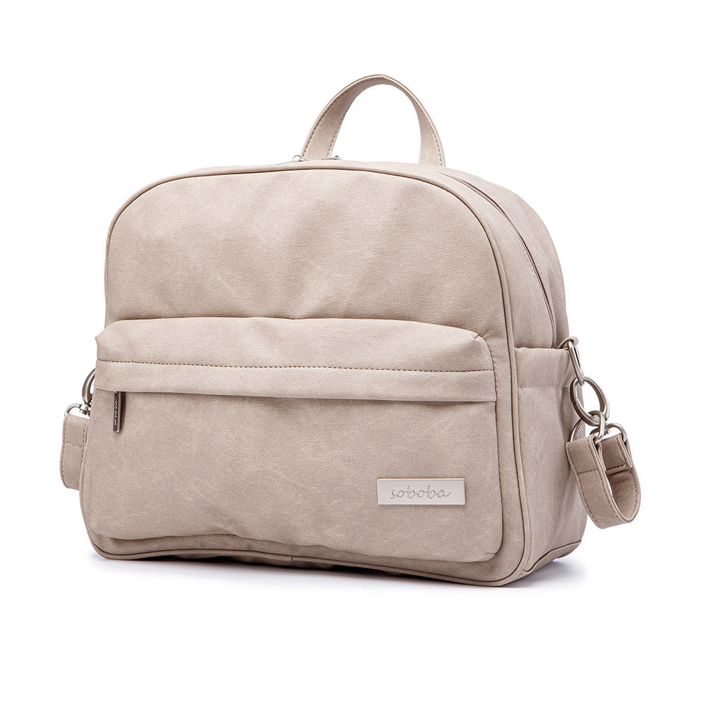 Solid Color Baby Stroller Backpack Mummy Bag