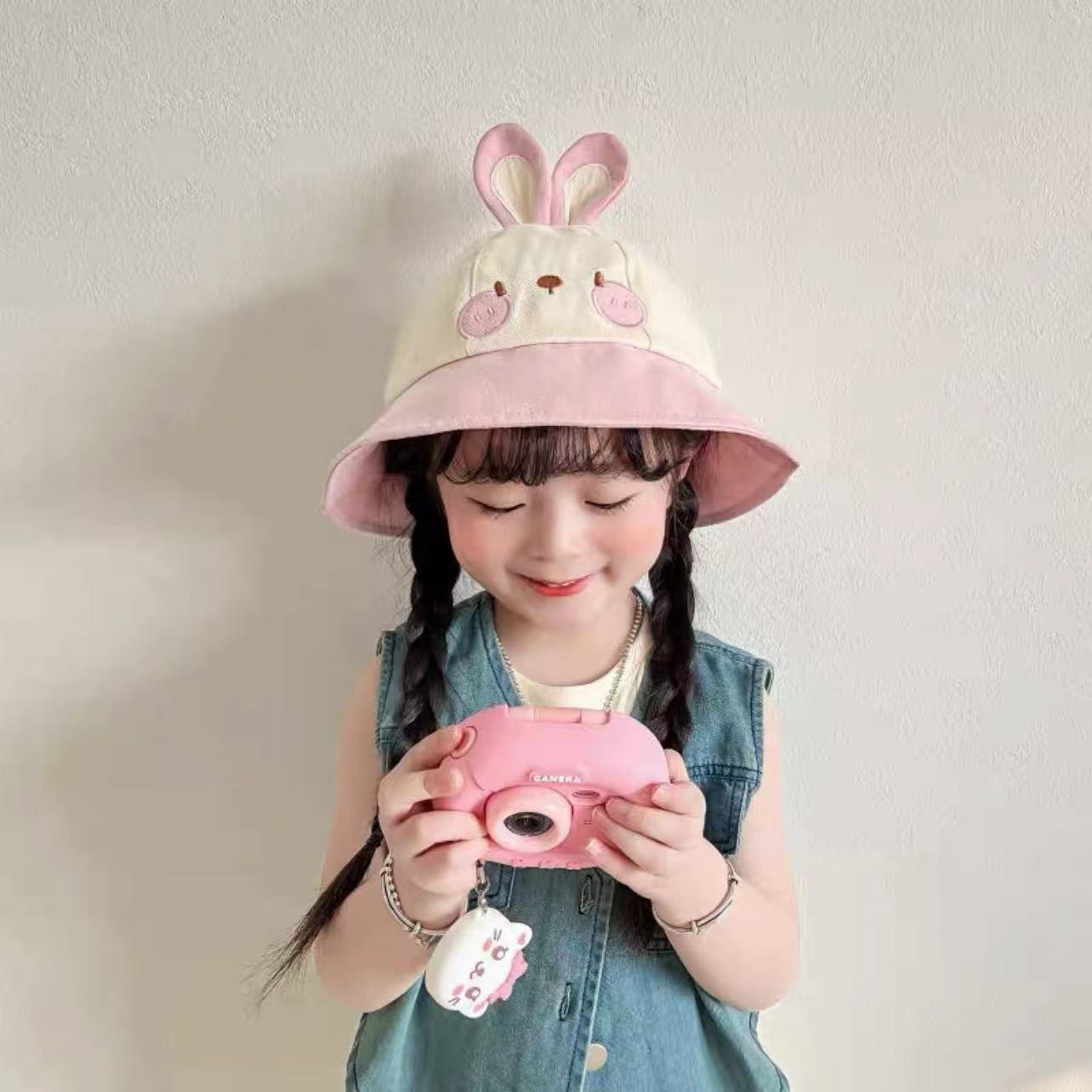 Cute Cartoon Children's Thin Western Style Sun-proof Bucket Hat