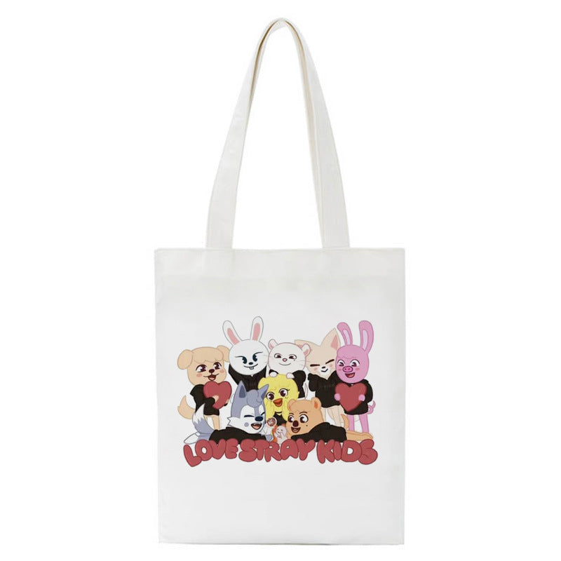 Cute Cartoon Canvas Tutor Lunch Bag