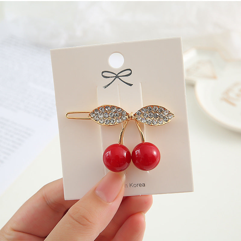 Temperament Net Red Pearl Female Rhinestone Hairpin