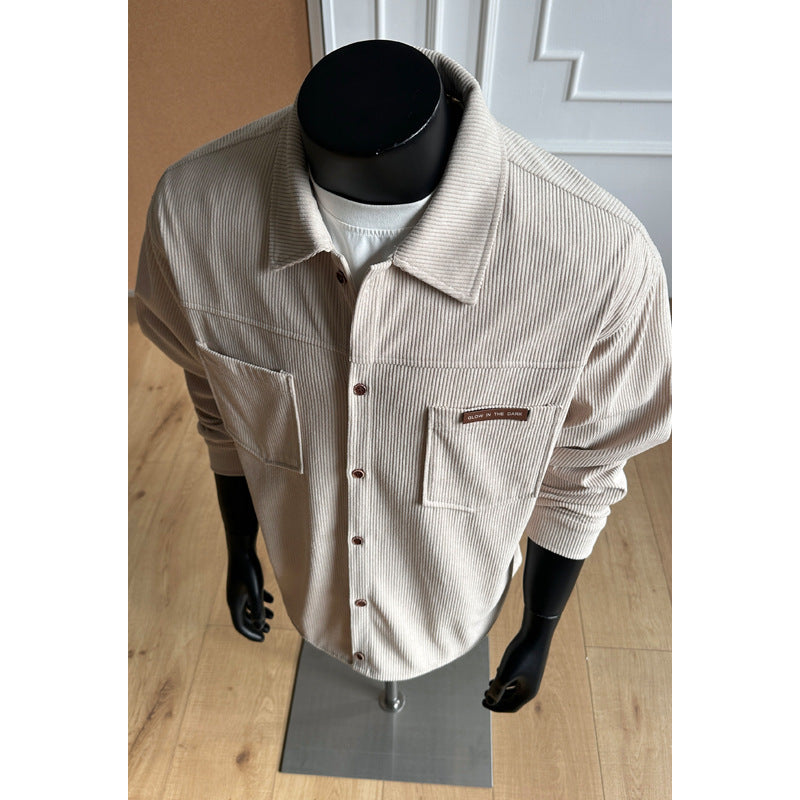 American-style Loose-fit Casual Lapel Men's Shirt Jacket