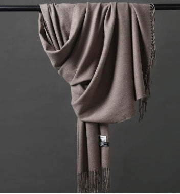 Cashmere Scarf Long Section Ladies Warm Thick Solid Color Variegated Shawl Wholesale
