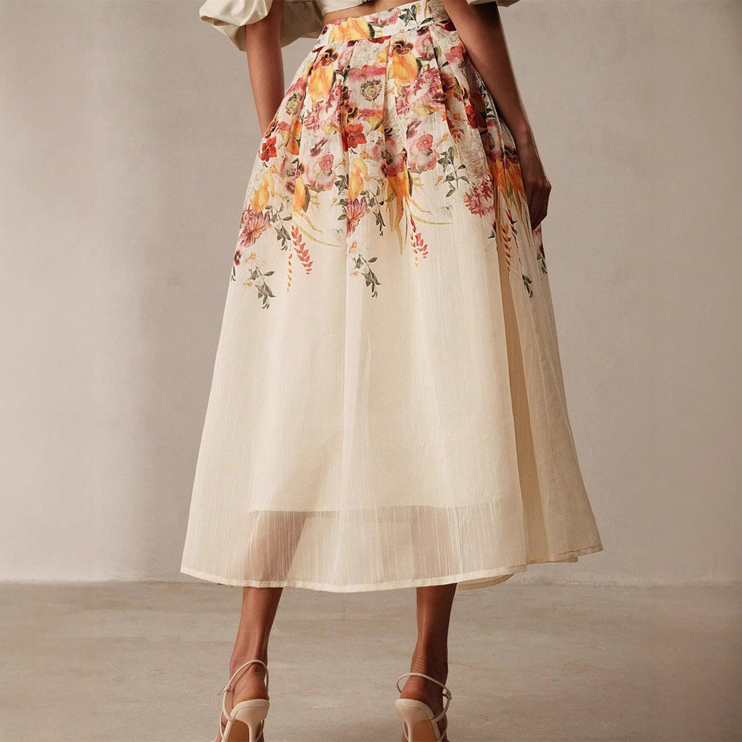 Gorgeous Elegant Bamboo Digital Printed Skirt