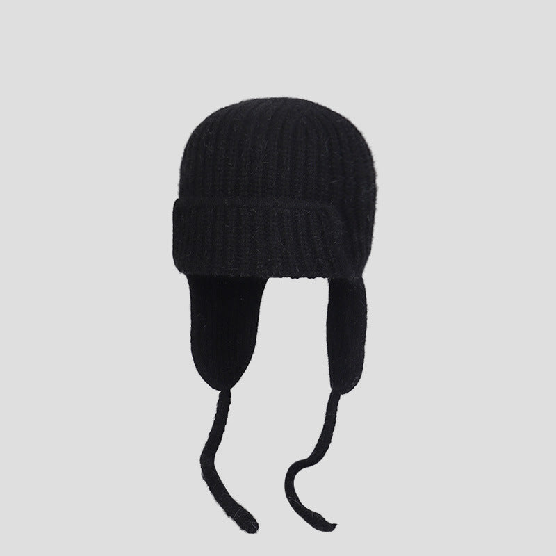 Double-layer Thickened Winter Warm Ear Protection Knitted Hat