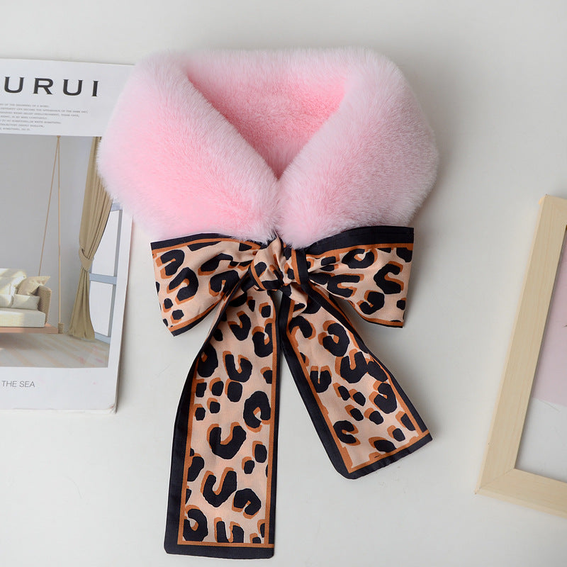 Leopard solid color scarf