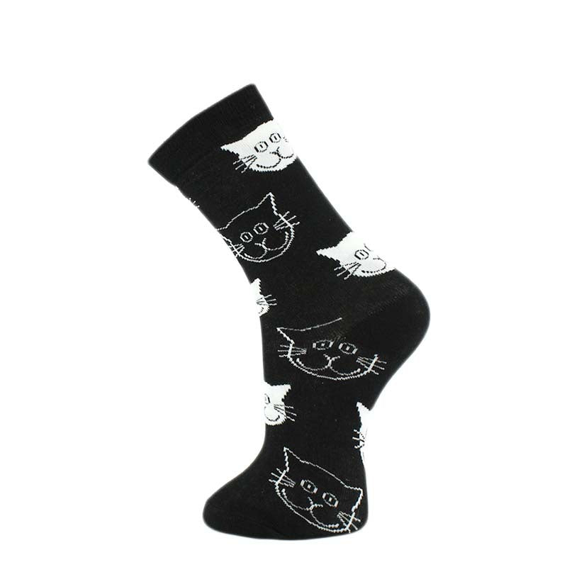 Trendy Cat Socks Personality Women's Cotton Socks