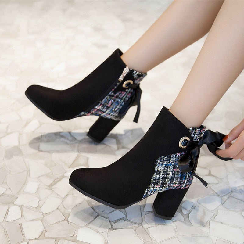 Versatile Short Boots Large Women's Shoes