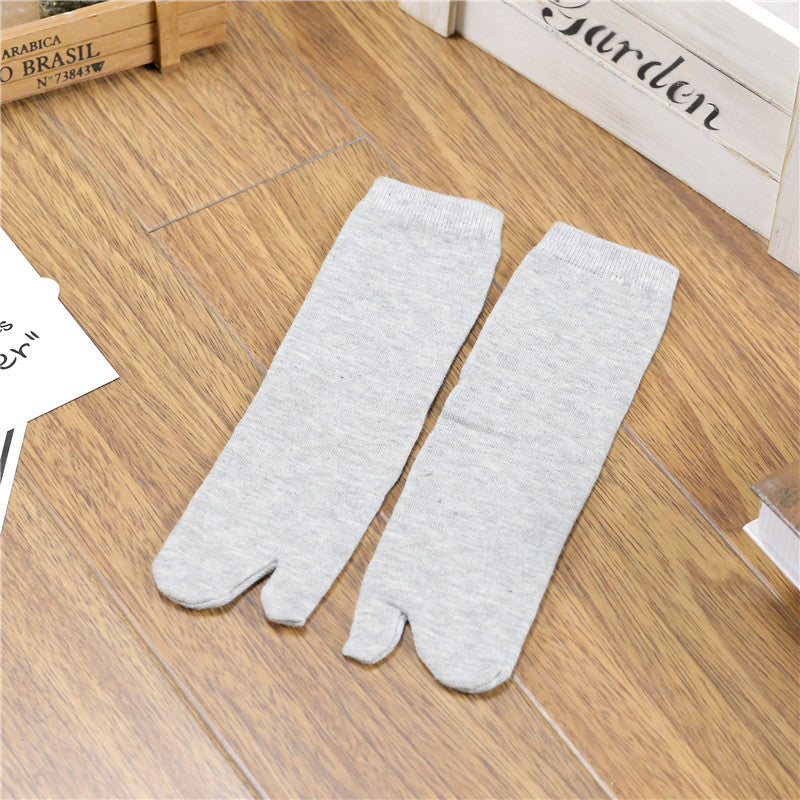 Men's Women's Solid Color Toe Socks Flip-flops