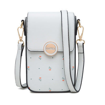 Printed Buckle Vertical Square Shoulder Bag Fashion