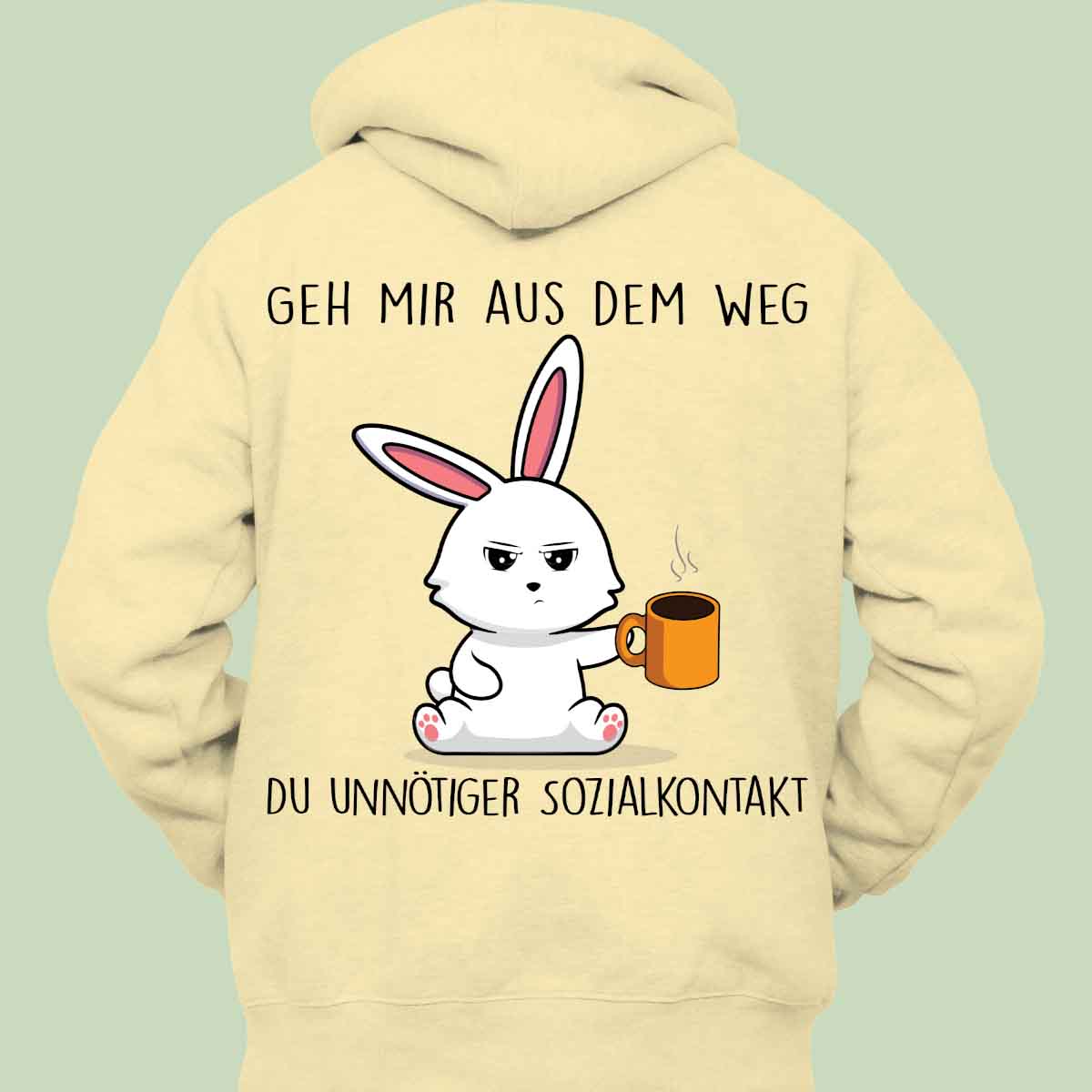 Kitchen Rabbit Hættetrøje Unisex Bagtryk
